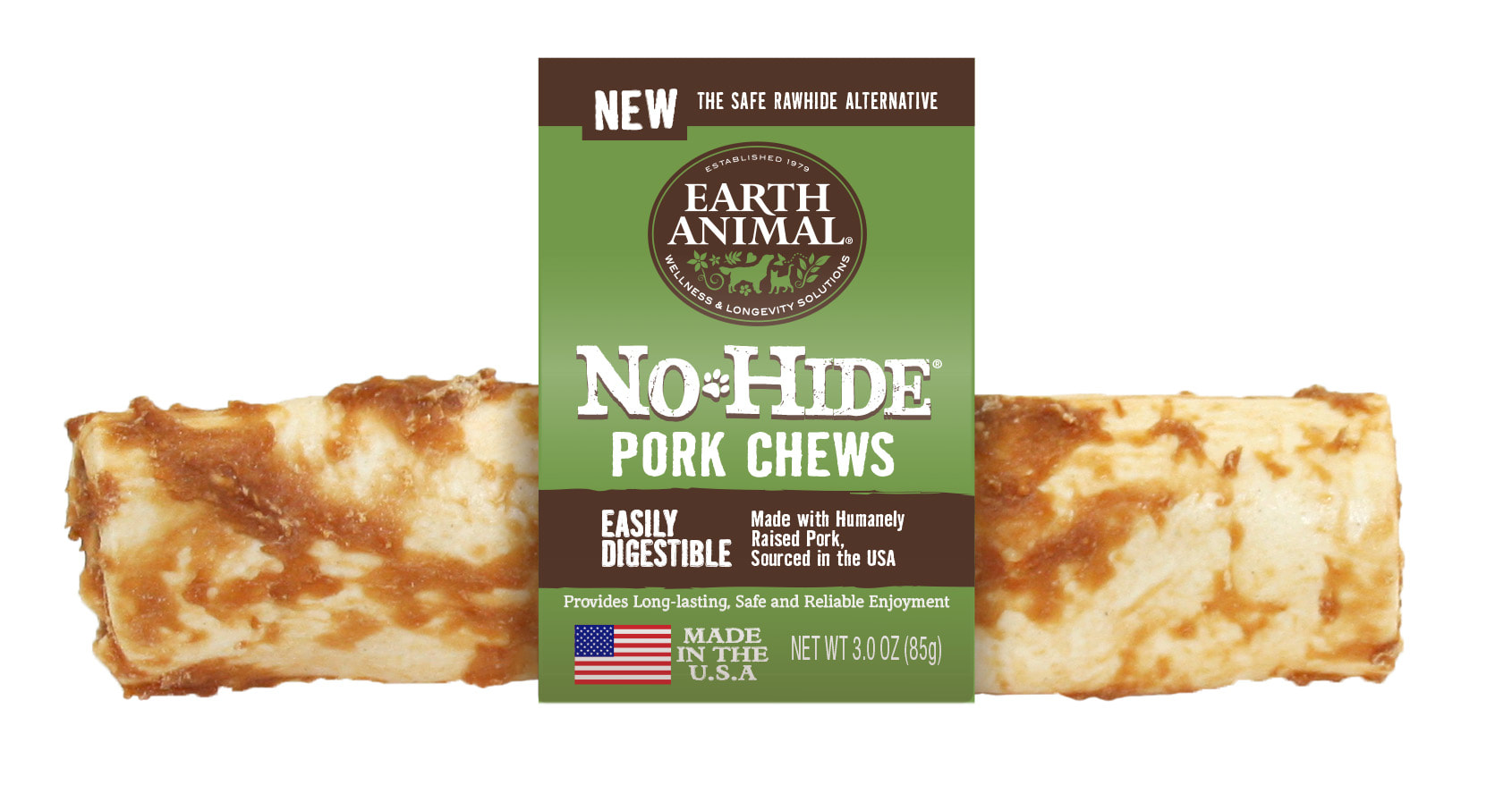 Earth Animal, No-Hide chew, Pork
